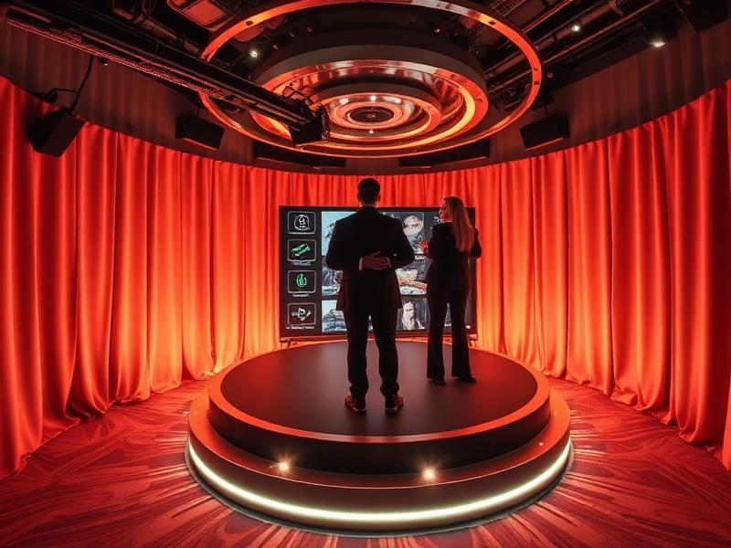 360 degree video booth capturing slow motion footage at Dubai event
